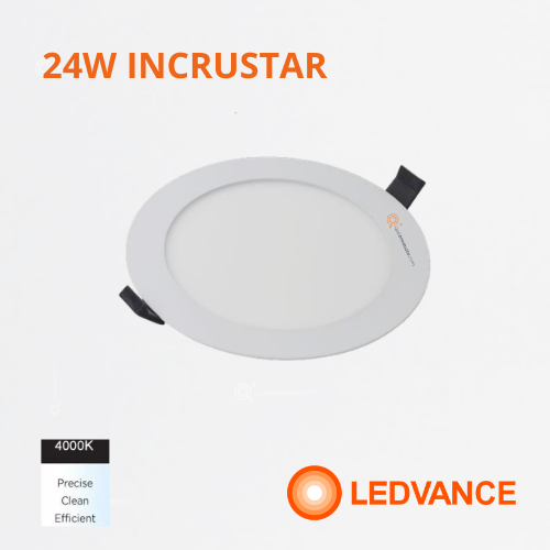 LED Panel redondo 24W Incrustar, 4000k, 1920 lm, IRC 80, 110-277V, Ref 7025566 Ledvance-Osram (Bajo Pedido)