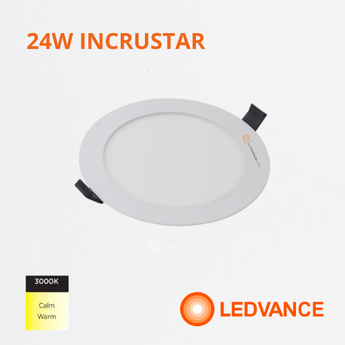 LED Panel redondo 24W Incrustar, 3000k, 1920 lm, IRC 80, 110-277V, Ref 7025565 Ledvance-Osram (Bajo Pedido)