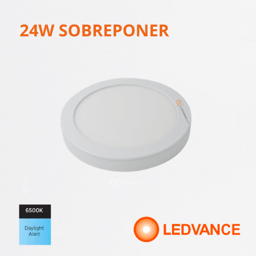 LED Panel redondo 24W Sobreponer, 6500k, 1920 lm, IRC 80, 110-277V, Ref 7025676 Ledvance-Osram (Bajo Pedido)