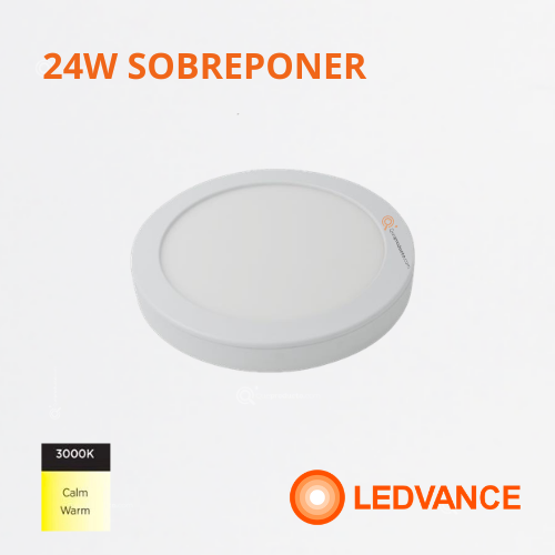 LED Panel redondo 24W Sobreponer, 3000k, 1920 lm, IRC 80, 110-277V, Ref 7025674 Ledvance-Osram (Bajo Pedido)