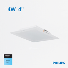 LED Panel Cuadrado DN058B LED4 4W, Incru 4", 6500K, 400 lm, 110-240V, Ref 911401800888, Philips (Bajo Pedido)