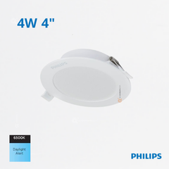 LED Panel Redondo DN058B LED4 4W, Incru 4", 6500K, 400 lm, 110-240V, Ref 911401800388, Philips (Bajo Pedido)