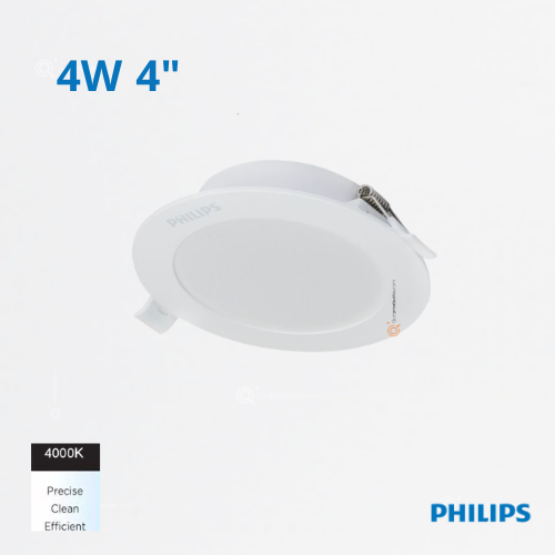 LED Panel Redondo DN058B LED4 4W, Incru 4", 4000K, 400 lm, 110-240V, Ref 911401800388, Philips (Bajo Pedido)