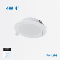 LED Panel Redondo DN058B LED4 4W, Incru 4", 4000K, 400 lm, 110-240V, Ref 911401800388, Philips (Bajo Pedido)