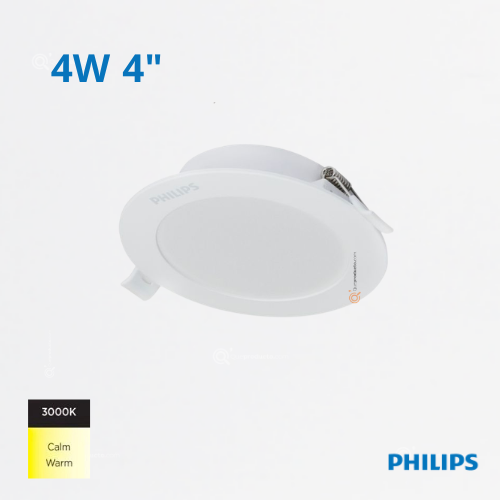 LED Panel Redondo DN058B LED4 4W, Incru 4", 3000K, 375 lm, 110-240V, Ref 911401800388, Philips (Bajo Pedido)