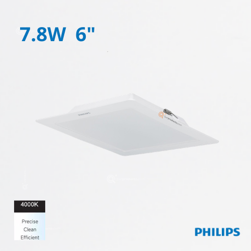LED Panel Cuadrado DN058B LED9 7.8W, Incru 6", 4000K, 900 lm, 110-240V, Ref 911401801388, Philips (Bajo Pedido)