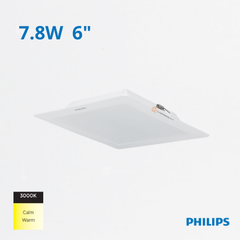 LED Panel Cuadrado DN058B LED9 7.8W, Incru 6", 3000K, 840 lm, 110-240V, Ref 911401801288, Philips (Bajo Pedido)