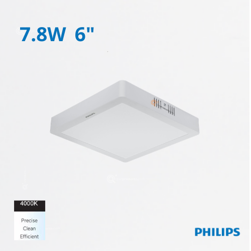 LED Panel Cuadrado DN058C LED9 7.8W, S/Pon 6", 4000K, 900 lm, 110-240V, Ref 911401801988, Philips (Bajo Pedido)