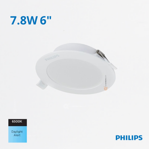 LED Panel Redondo DN058B LED9 7.8W, Incru 6", 6500K, 900 lm, 110-240V, Ref 911401801188, Philips (Bajo Pedido)