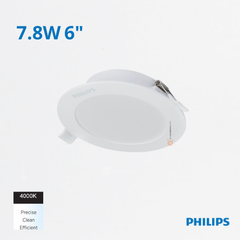 LED Panel Redondo DN058B LED9 7.8W, Incru 6", 4000K, 900 lm, 110-240V, Ref 911401801088, Philips (Bajo Pedido)