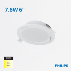 LED Panel Redondo DN058B LED9 7.8W, Incru 6", 3000K, 840 lm, 110-240V, Ref 911401800988, Philips (Bajo Pedido)