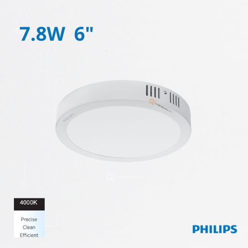 LED Panel Redondo DN058C LED9 7.8W, S/Pon 6", 4000K, 900 lm, 110-240V, Ref 911401801688, Philips (Bajo Pedido)
