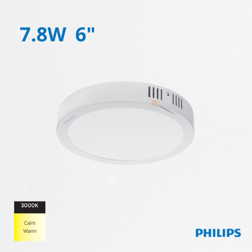 LED Panel Redondo DN058C LED9 7.8W, S/Pon 6", 3000K, 840 lm, 110-240V, Ref 911401801588, Philips (Bajo Pedido)