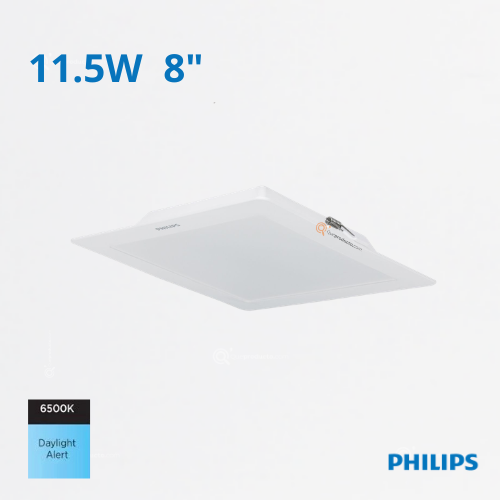 LED Panel Cuadrado DN058B LED13 11.5W, Incru 8", 6500K, 1300 lm, 110-240V, Ref 911401802688, Philips (Bajo Pedido)