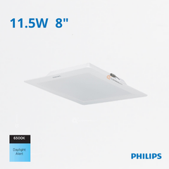 LED Panel Cuadrado DN058B LED13 11.5W, Incru 8", 6500K, 1300 lm, 110-240V, Ref 911401802688, Philips (Bajo Pedido)