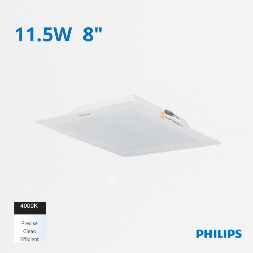 LED Panel Cuadrado DN058B LED13 11.5W, Incru 8", 4000K, 1300 lm, 110-240V, Ref 911401802588, Philips (Bajo Pedido)
