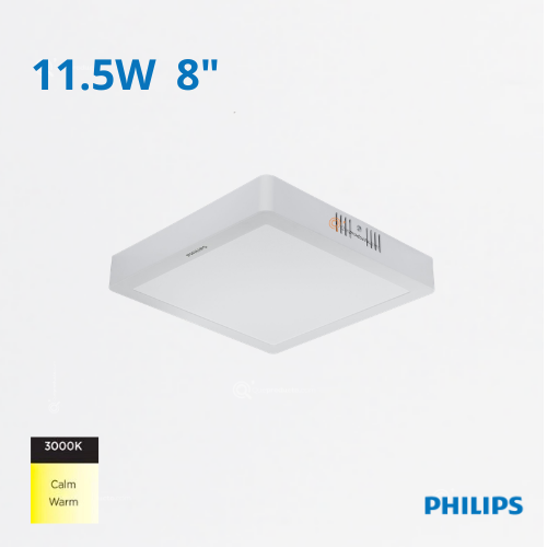 LED Panel Cuadrado DN058C LED13 11.5W, S/Pon 8", 3000K, 1210 lm, 110-240V, Ref 911401803088, Philips (Bajo Pedido)