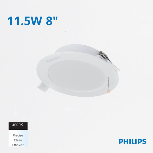 LED Panel Redondo DN058B LED13 11.5W, Incru 8", 4000K, 1300 lm, 110-240V, Ref 911401802288, Philips (Bajo Pedido)