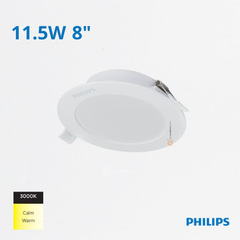 LED Panel Redondo DN058B LED13 11.5W, Incru 8", 3000K, 1210 lm, 110-240V, Ref 911401802188, Philips (Bajo Pedido)