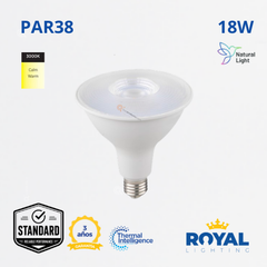 LED Lampara PAR38 18W E27, 3000K, 1440 lm, 25G, 100-240V, Marca Royal Lighting (En Stock) x2 Puntos