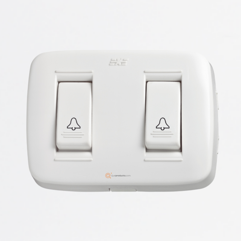 Pulsador Doble sobreponer 6A, Ref DUE 12055, Marca DUE-EXE (O)