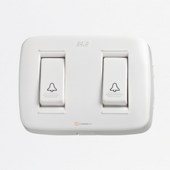 Pulsador Doble sobreponer 6A, Ref DUE 12055, Marca DUE-EXE (O)