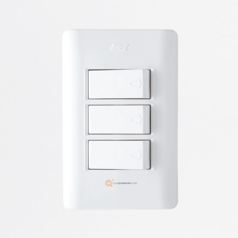 Pulsador Triple, Ref 15053, Marca DUOMO-EXE (S)