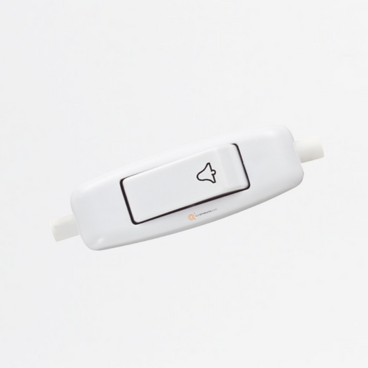 Pulsador de Paso 10A Blanco, 120-220V, Ref 1185, Marca EXE (En Stock)