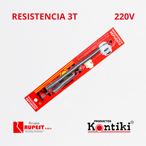 Repuesto Resistencia 3 Temperaturas (Manual), 220V, Ref K-126, Marca Kontiki (Bajo Pedido)