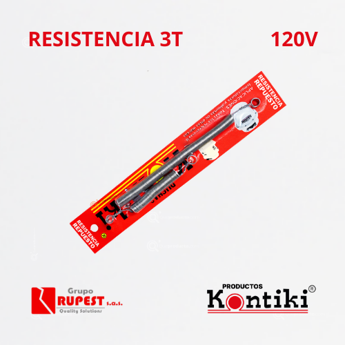 Repuesto Resistencia 3 Temperaturas (Manual), 120V, Ref K-124, Marca Kontiki (Bajo Pedido)