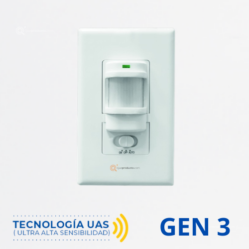 Sensor de Mov. Infrarrojo, S-P1 Gen3, Incrus Pared, 180G, 100W Max LED, 120V, Marca Royal Lighting (En Stock)