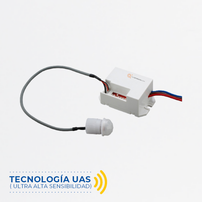 Sensor de Movimiento Infrarrojo, Ref S-E1 Mini, 120G/360G, 200W Max LED, Marca Royal Lighting (S)