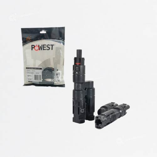 Set de Conectores Tipo T MC4T Hembra-Macho, PaqueteX1, Ref NERMC4T-8801, Marca Powest (Bajo Pedido)