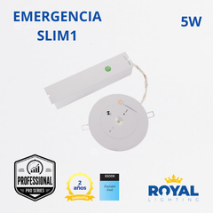LED Luminaria de emergencia 5W, 6500K, 100-240V, Ref SLIM1, Marca Royal Lighting (En Stock)
