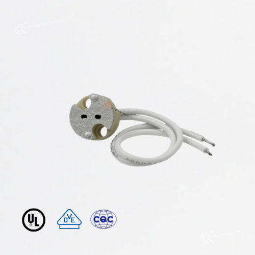 Socket Cerámico G4/G5.3 UEmpaqueX100, 12V/110V-250Vmax, Ref T2, Marca Royal Lighting (En Stock)