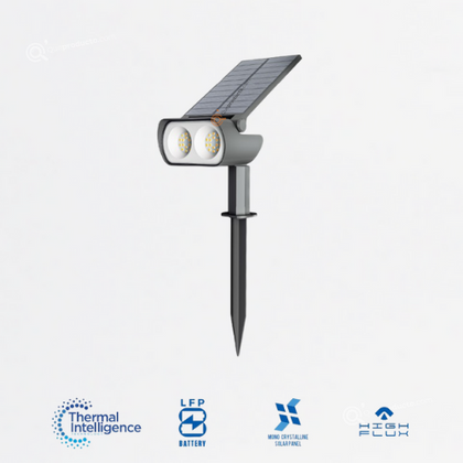 LED Luminaria Deco Solar Spot Estaca RW4, 3000K, IP65, Ref RW4, Marca Royal Lighting (S)