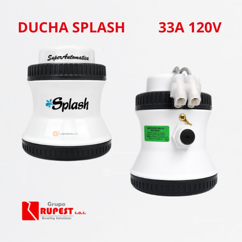 Ducha Eléctrica SPLASH, 33A, Automática, IP44, 120 V, Ref SP120, Marca Splash (En Stock) SOLO BOGOTÁ