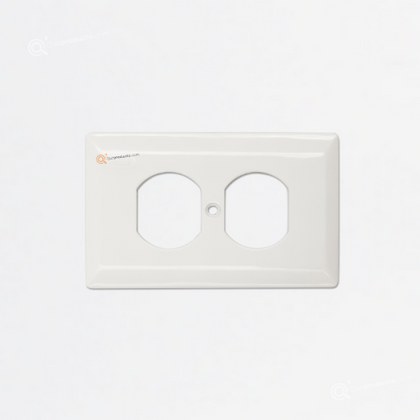 Tapa FacePlate Blanca Para Toma Doble, Ref FPLBL-E, Marca Adler (S)