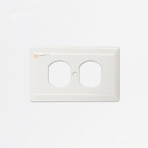 Tapa FacePlate Blanca Para Toma Doble, Ref FPLBL-E, Marca Adler (En Stock)