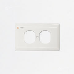 Tapa FacePlate Blanca Para Toma Doble, Ref FPLBL-E, Marca Adler (En Stock)
