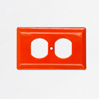 Tapa FacePlate Naranja Para Toma Doble, Ref FPLNA-E, Marca Adler (S)