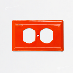 Tapa FacePlate Naranja Para Toma Doble, Ref FPLNA-E, Marca Adler (Bajo Pedido)