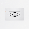 Toma Doble Americana 2p/tierra + 2USB, 15A, 110-150V, Ref 14066N-USB, Marca SOLAIO-EXE (O)