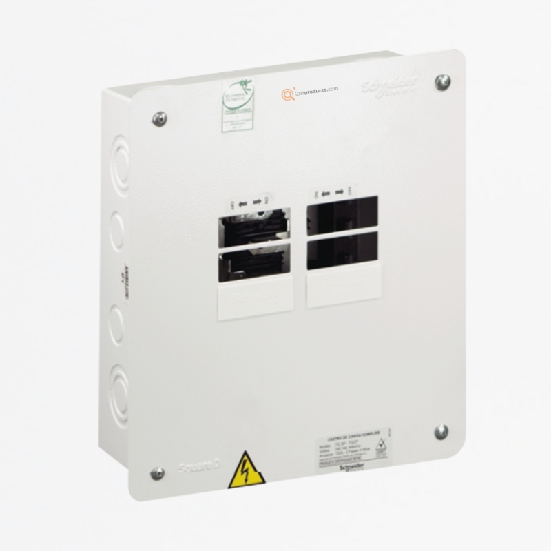 Tablero Enchufable Bifásico 240 V 6 circuitos TQ SP125A ZA000611036, Marca Schneider (Bajo Pedido)