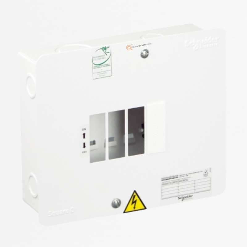 Tablero Enchufable Monofásico 120 V 4 circuitos VTQ 75A, Ref ZA000611010, Marca Schneider (O)