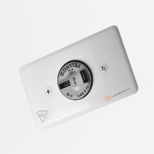 Toma Bifasica Pata Cruzada 20A Incrustar, 250V, IP20, Ref FT-12, Marca Kontiki (S)