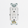 Toma Doble Falla Tierra Blanca, 15A, Ref GFNT1-W, Marca Leviton