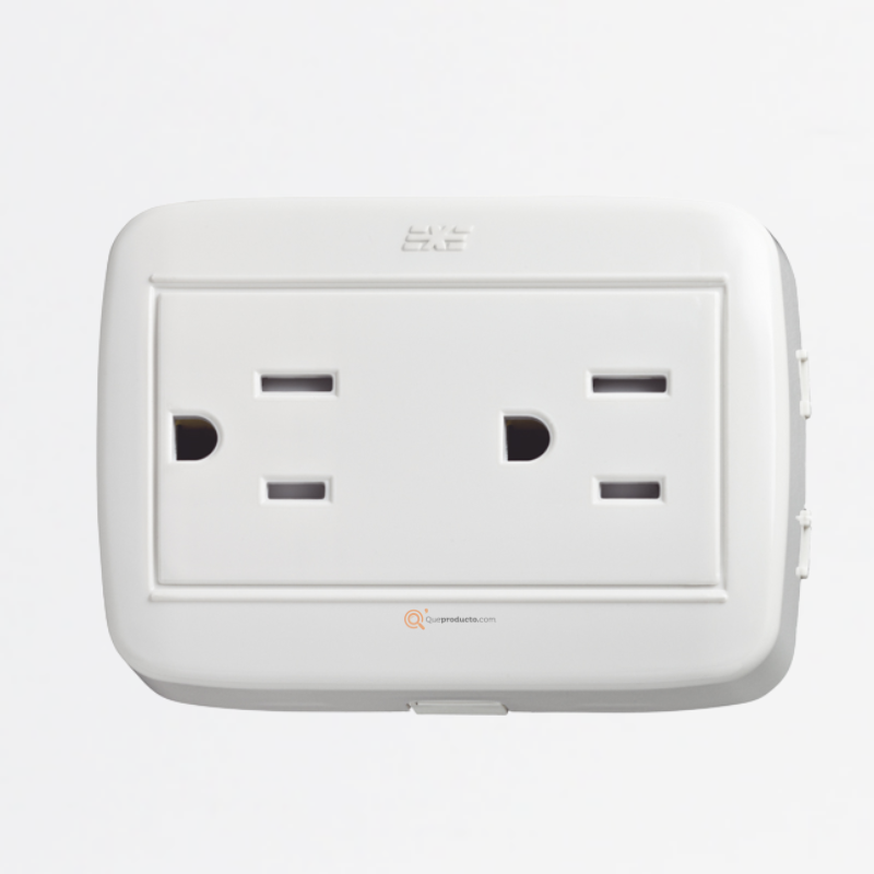 Toma Doble sobreponer 2p+tierra 6A, Ref DUE 12066N, Marca DUE-EXE (S)