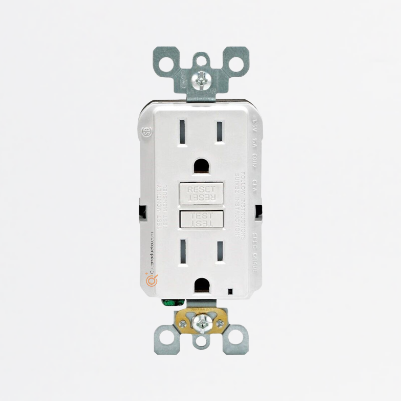 Toma Doble Falla Tierra Blanca, 15A, Ref GFNT1-W, Marca Leviton (Bajo Pedido)