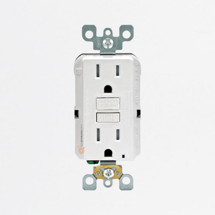 Toma Doble Falla Tierra Blanca, 15A, Ref GFNT1-W, Marca Leviton (O)